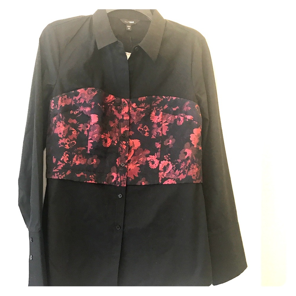 Express Long Sleeve Floral Blouse